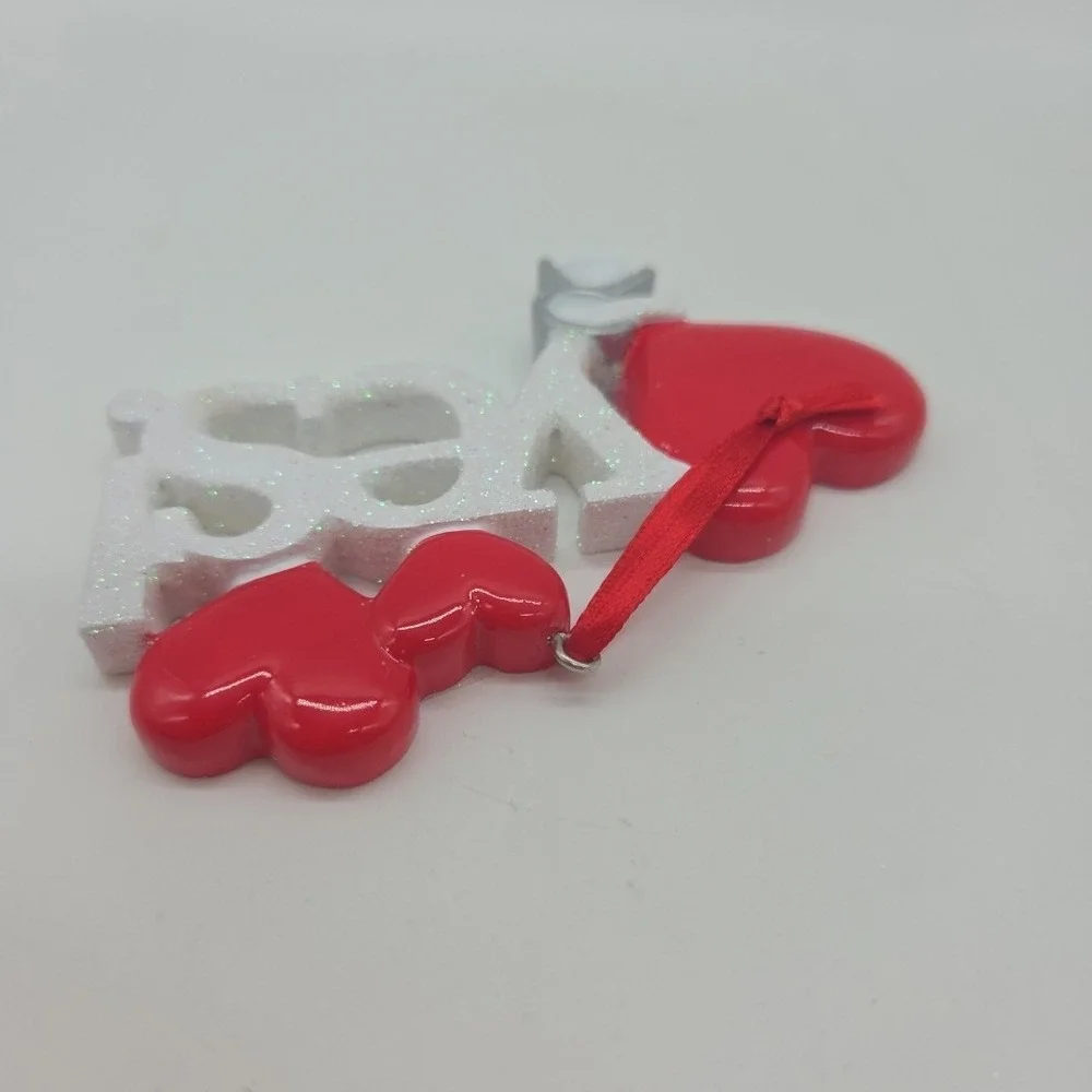 NEW Lot Of 4 YES! Engagement Heart Valentine's Day Ornaments